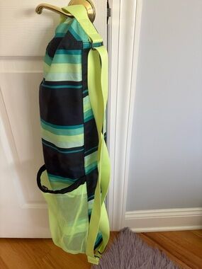 Striped Lime & Teal Yoga Mat Carrier